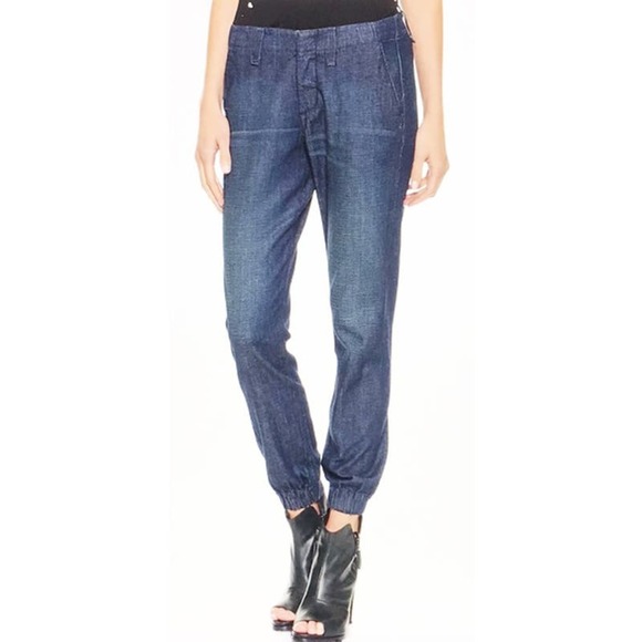 Rag & Bone Women's Dover Jean Jogger Elastic Ankle W1709K605 Hidden Button - Picture 1 of 12